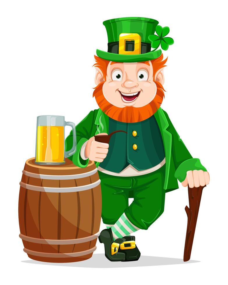 Stock Leprechaun cartoon character vector