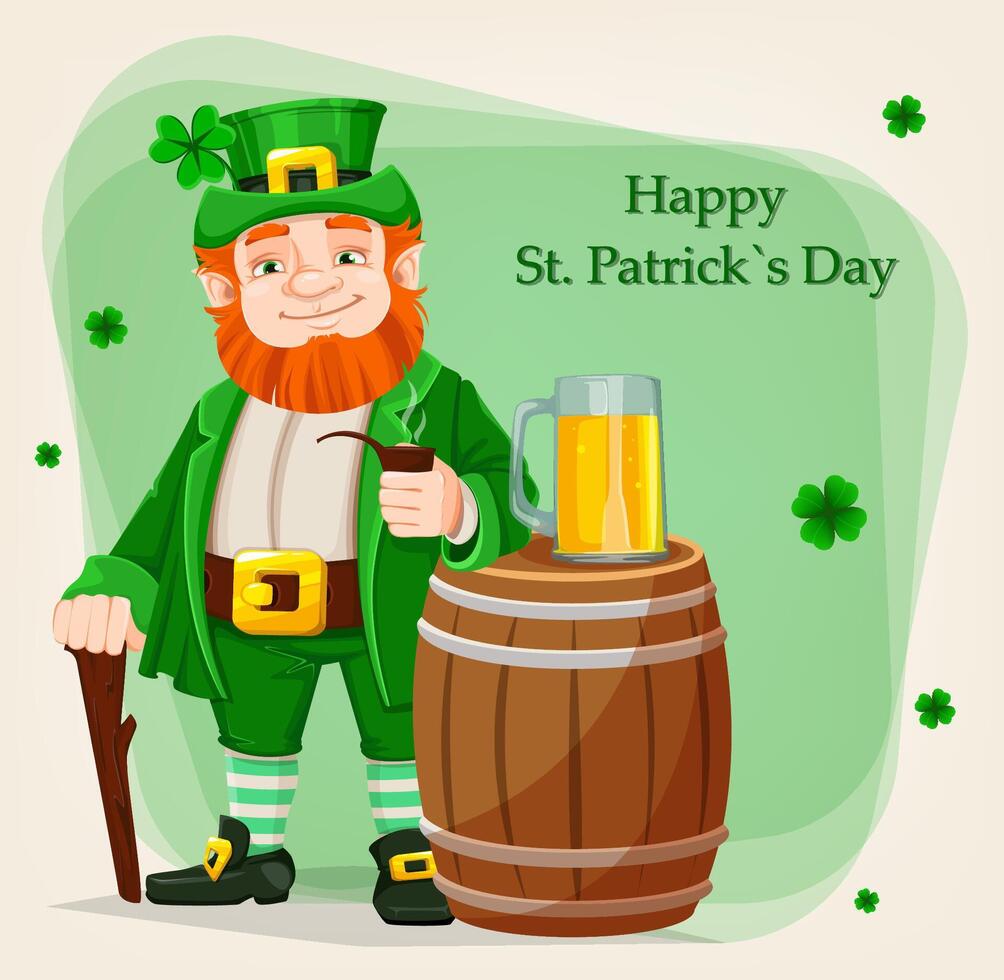 Leprechaun. Happy Saint Patrick's day vector