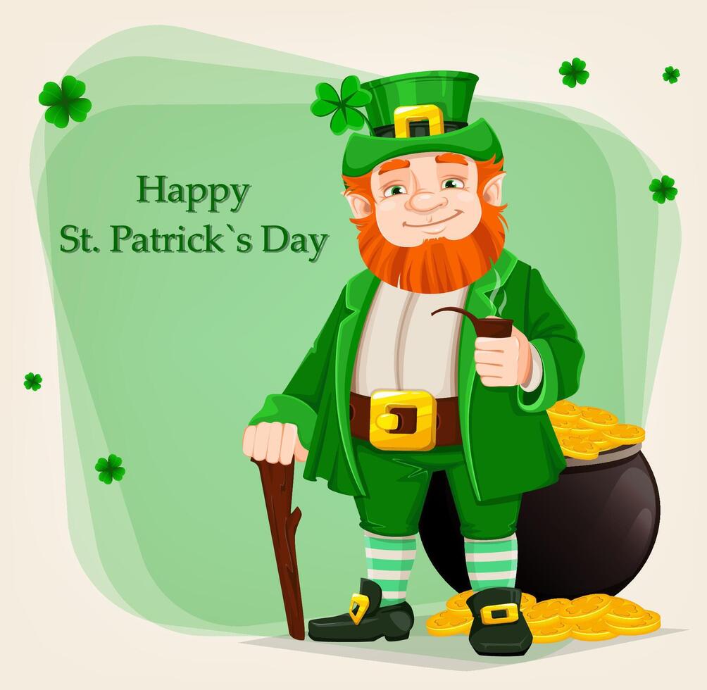Leprechaun. Happy Saint Patrick's day vector