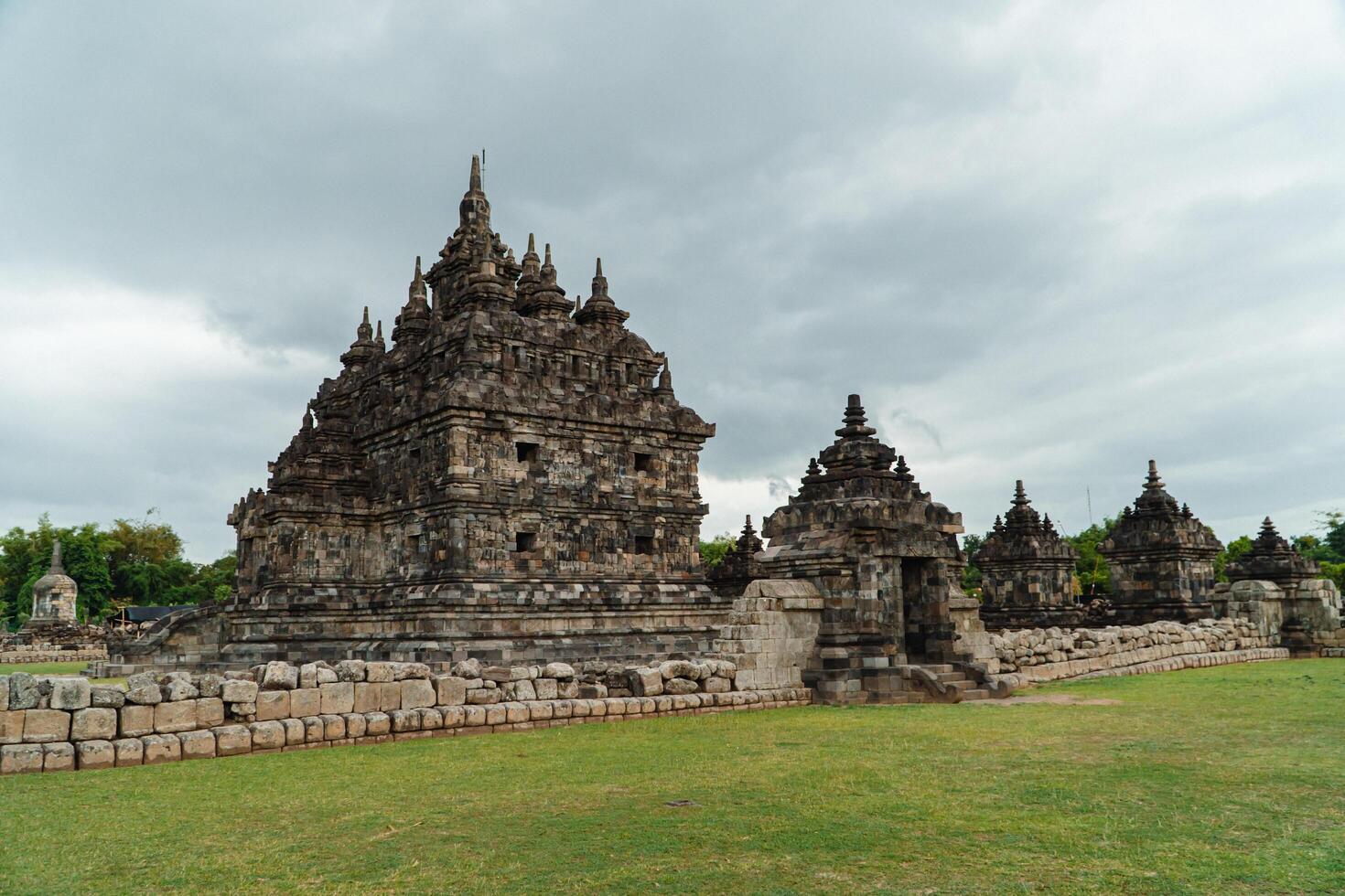 Plaosan Temple in Klaten, Central Java, Indonesia is a historical place and a popular tourist destination. Plaosan Temple is a Buddhist temple with ancient stone buildings arranged into buildings photo