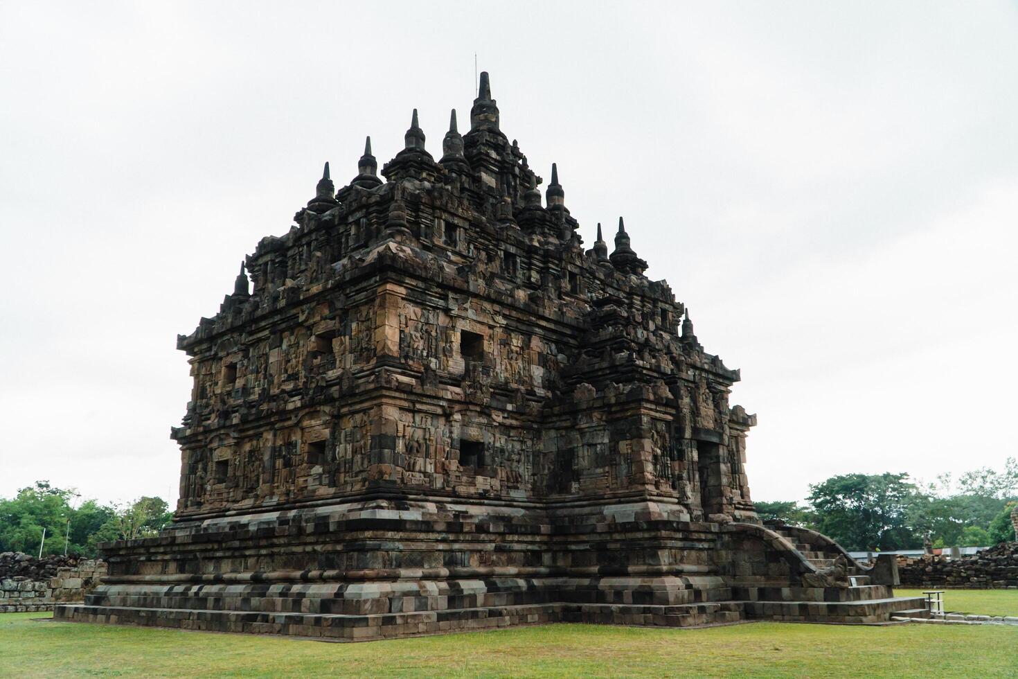 Plaosan Temple in Klaten, Central Java, Indonesia is a historical place and a popular tourist destination. Plaosan Temple is a Buddhist temple with ancient stone buildings arranged into buildings photo