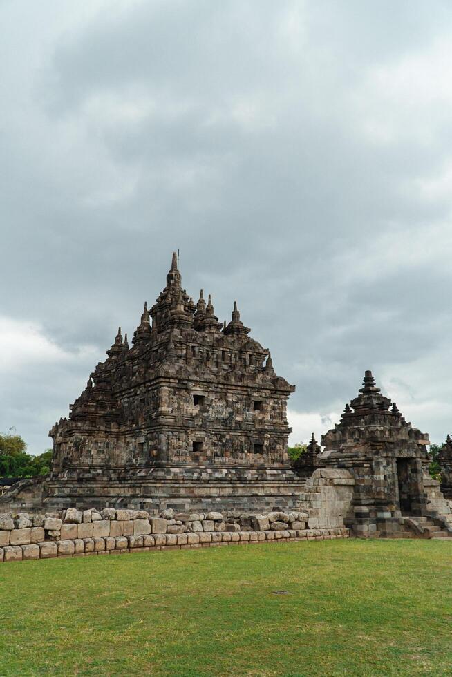 Plaosan Temple in Klaten, Central Java, Indonesia is a historical place and a popular tourist destination. Plaosan Temple is a Buddhist temple with ancient stone buildings arranged into buildings photo