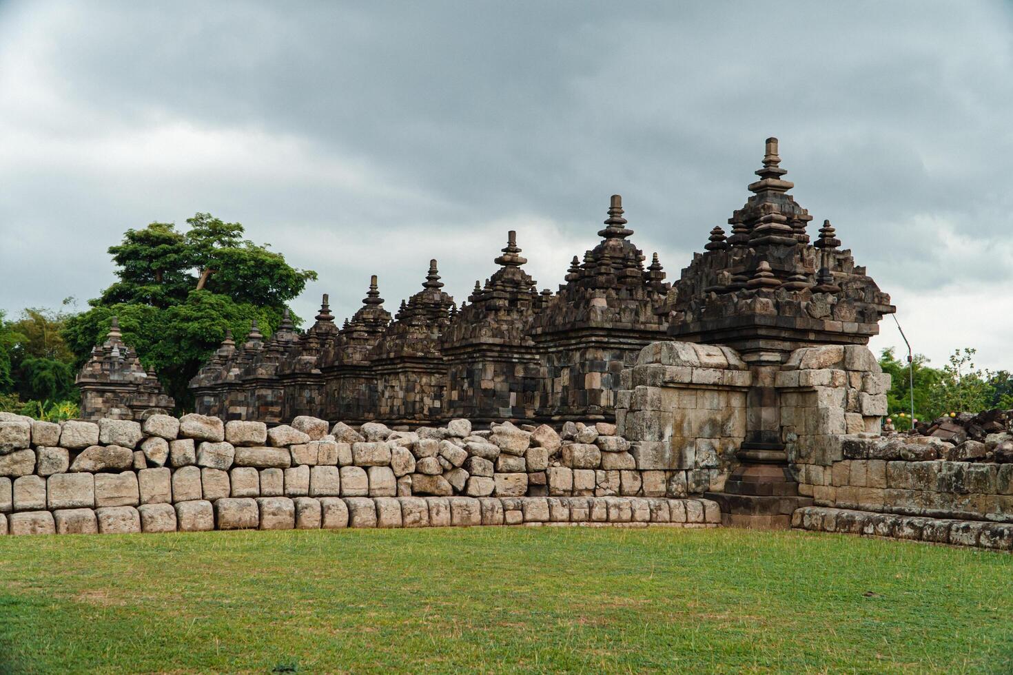 Plaosan Temple in Klaten, Central Java, Indonesia is a historical place and a popular tourist destination. Plaosan Temple is a Buddhist temple with ancient stone buildings arranged into buildings photo