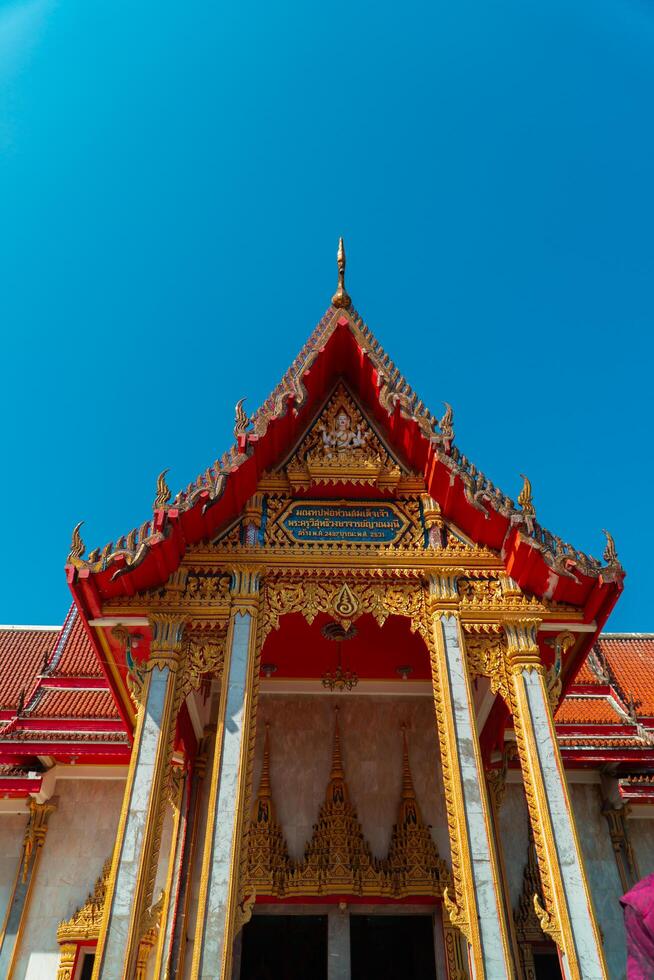 Phuket, Thailand, 2024 - The magnificent Wat Chalong Buddhist temple was built in the 19th century, apart from being a house of worship it is also a popular tourist destination in Phuket. photo