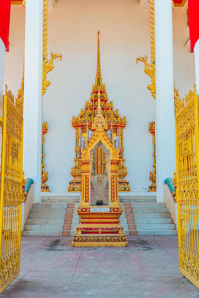 Phuket, Thailand, 2024 - The magnificent Wat Chalong Buddhist temple was built in the 19th century, apart from being a house of worship it is also a popular tourist destination in Phuket. photo