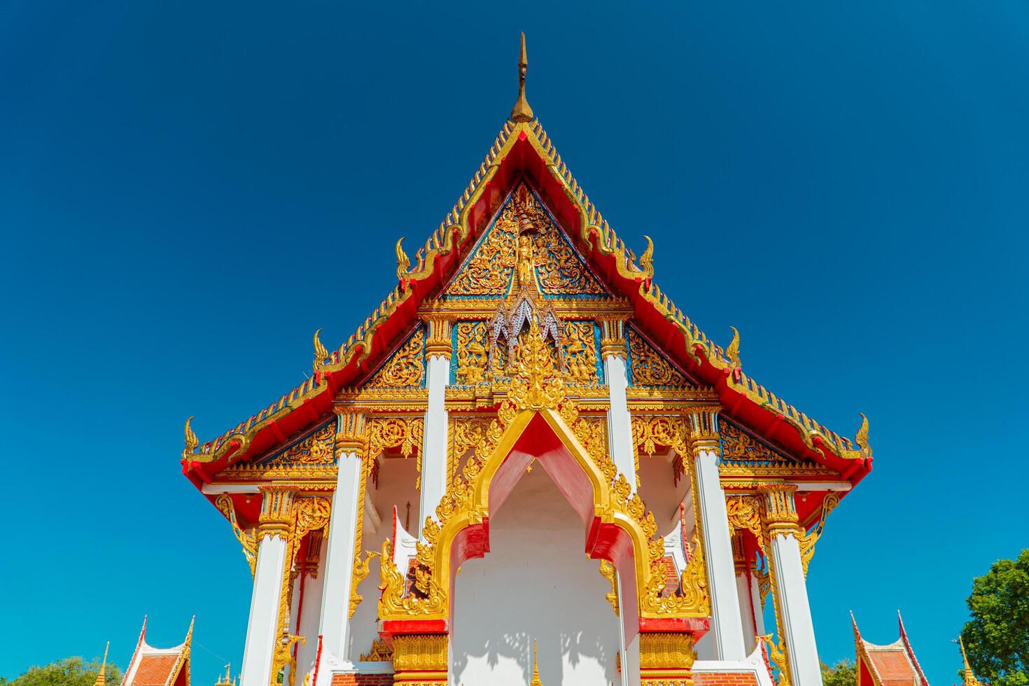 Phuket, Thailand, 2024 - The magnificent Wat Chalong Buddhist temple was built in the 19th century, apart from being a house of worship it is also a popular tourist destination in Phuket. photo