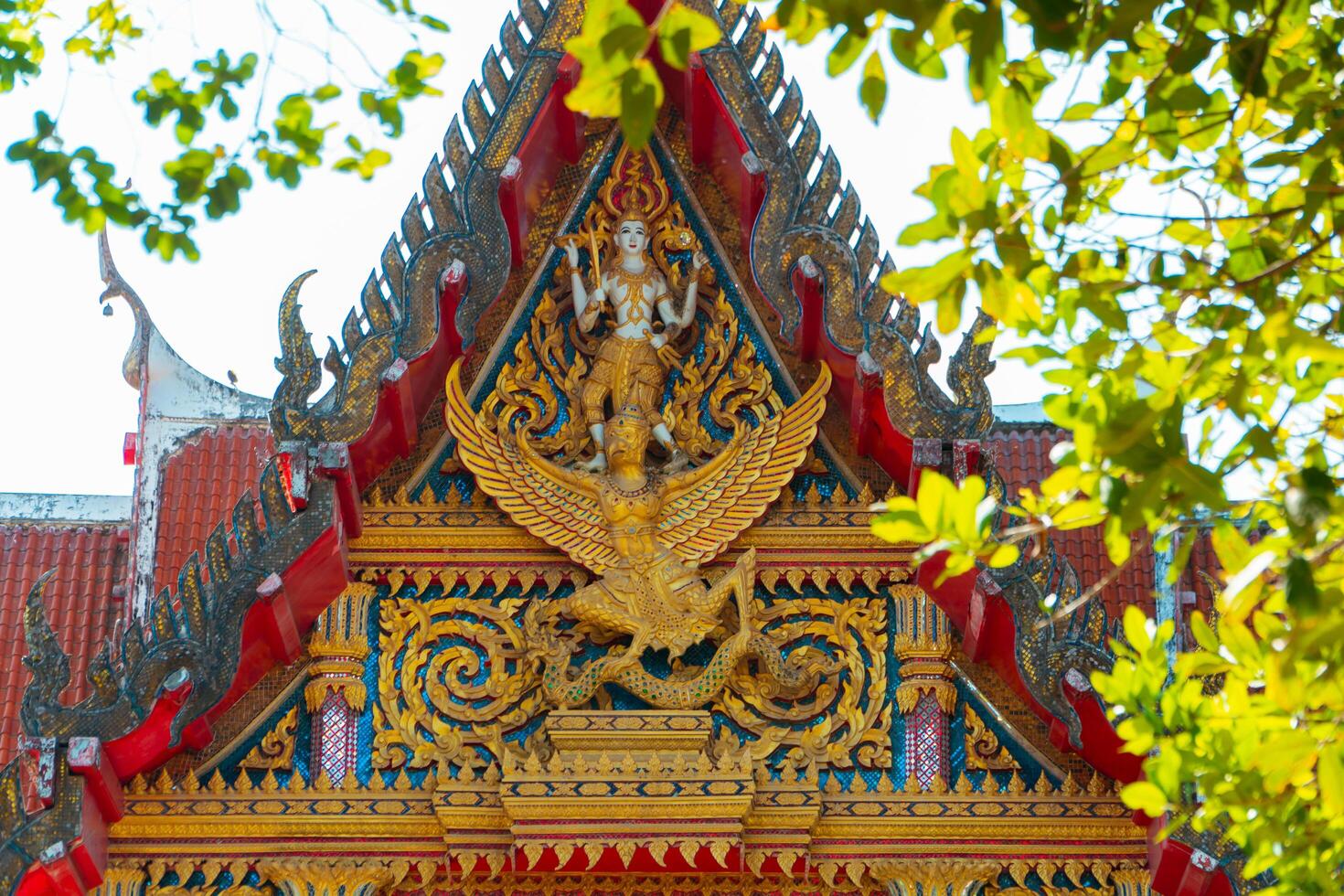 Phuket, Thailand, 2024 - The magnificent Wat Chalong Buddhist temple was built in the 19th century, apart from being a house of worship it is also a popular tourist destination in Phuket. photo