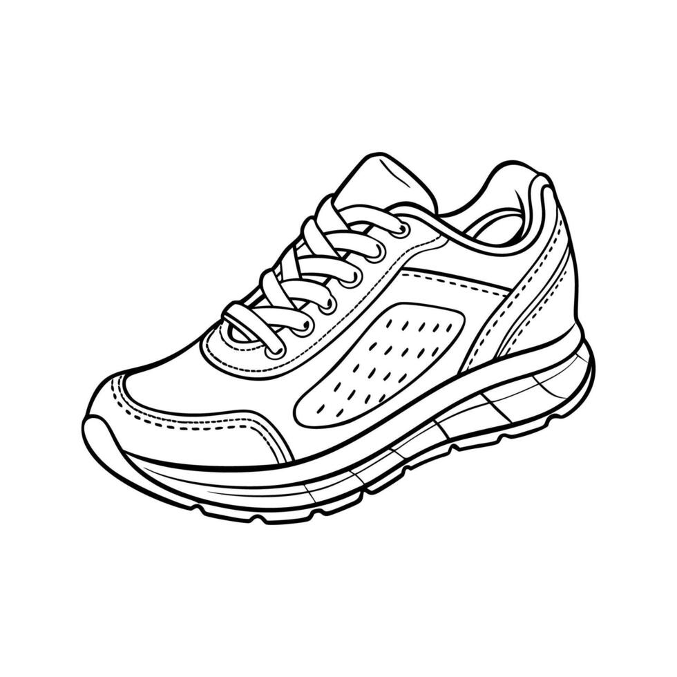 Running shoe on a white background. vector