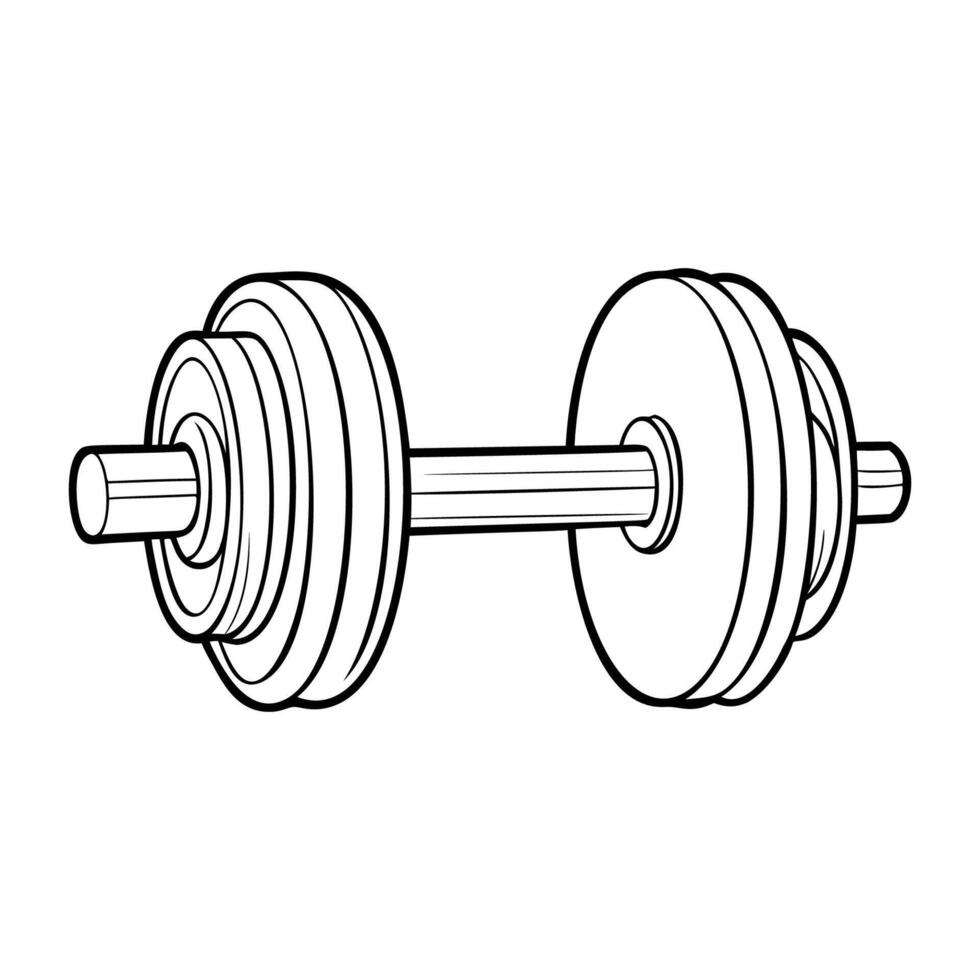 Dumbbell on a white background. vector