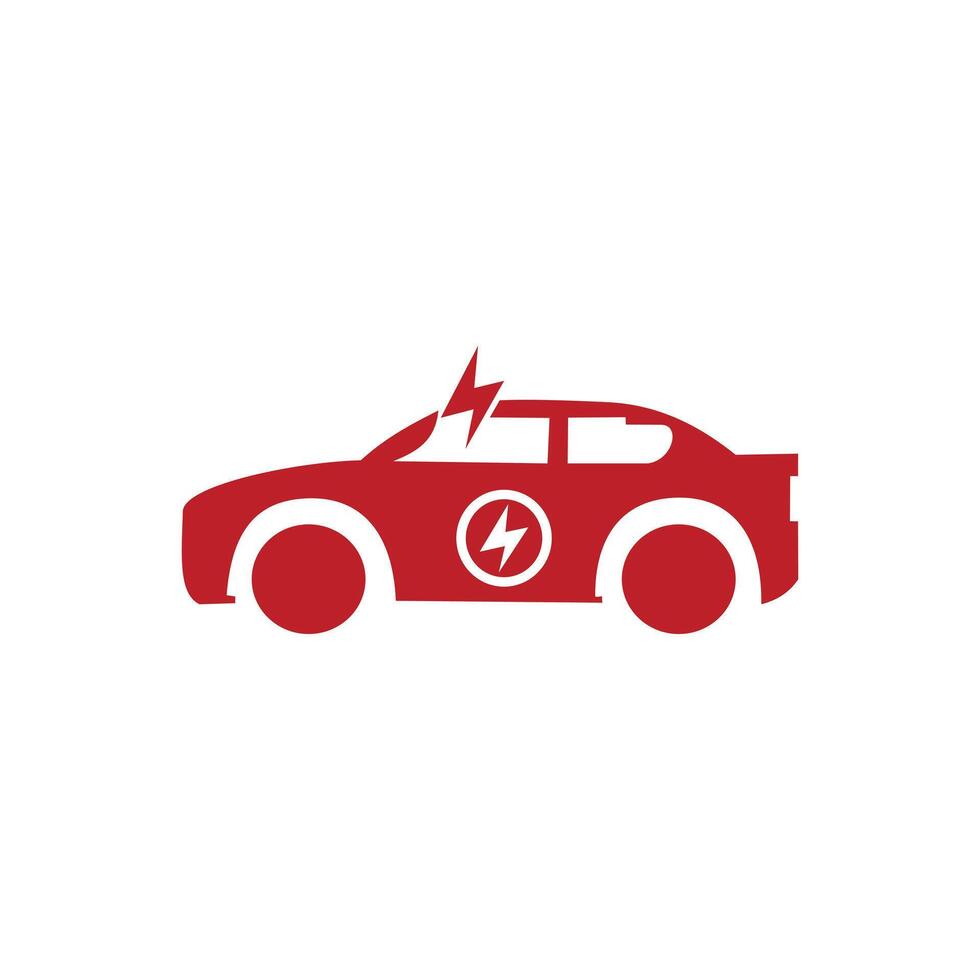 Electric car icon on background for graphic and web design. Creative illustration concept symbol for web or mobile app vector