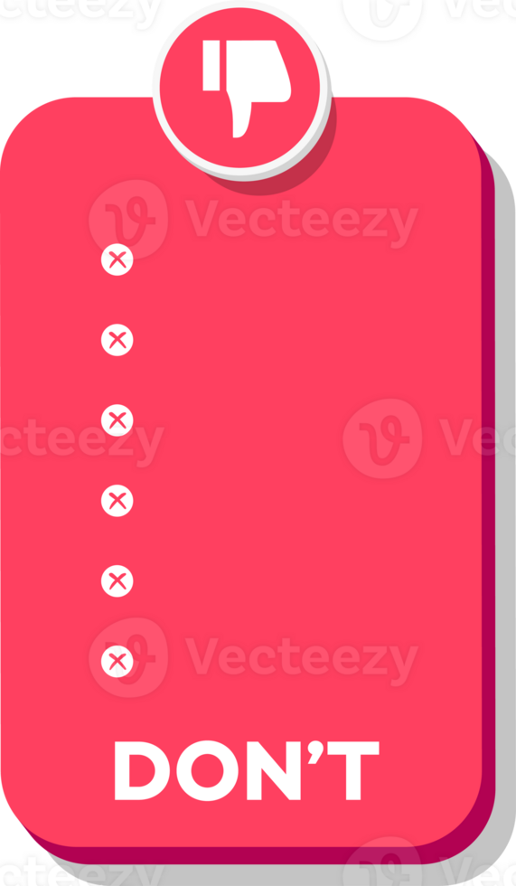 Dont template sheet cross list png