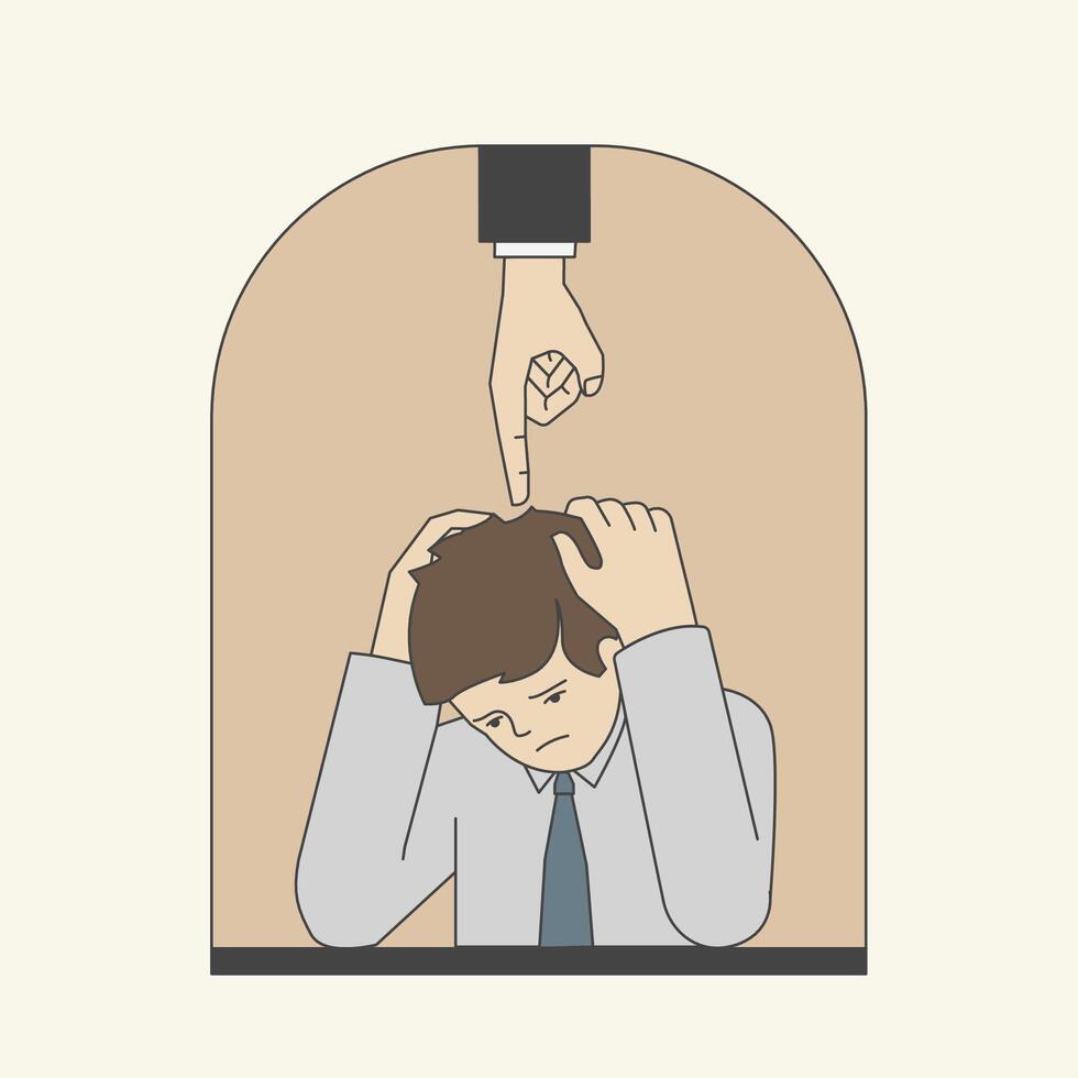 work under pressure concept illustration vector
