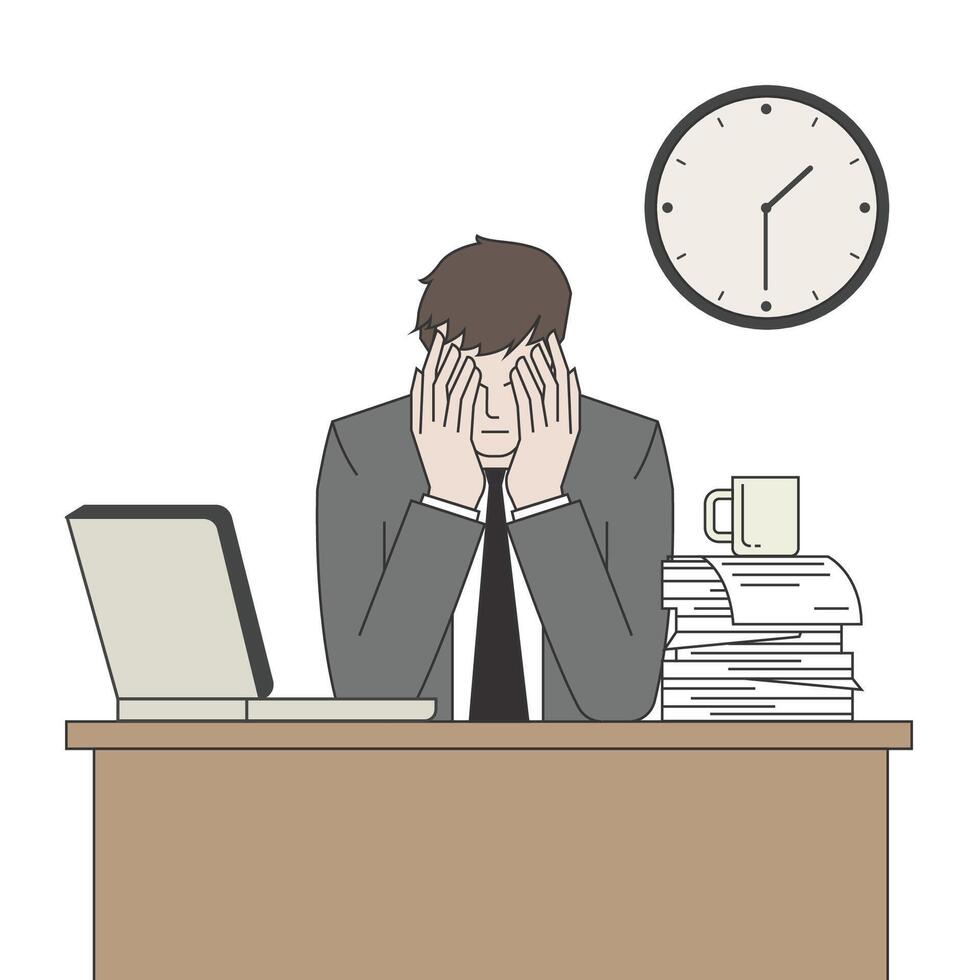 work under pressure concept illustration vector