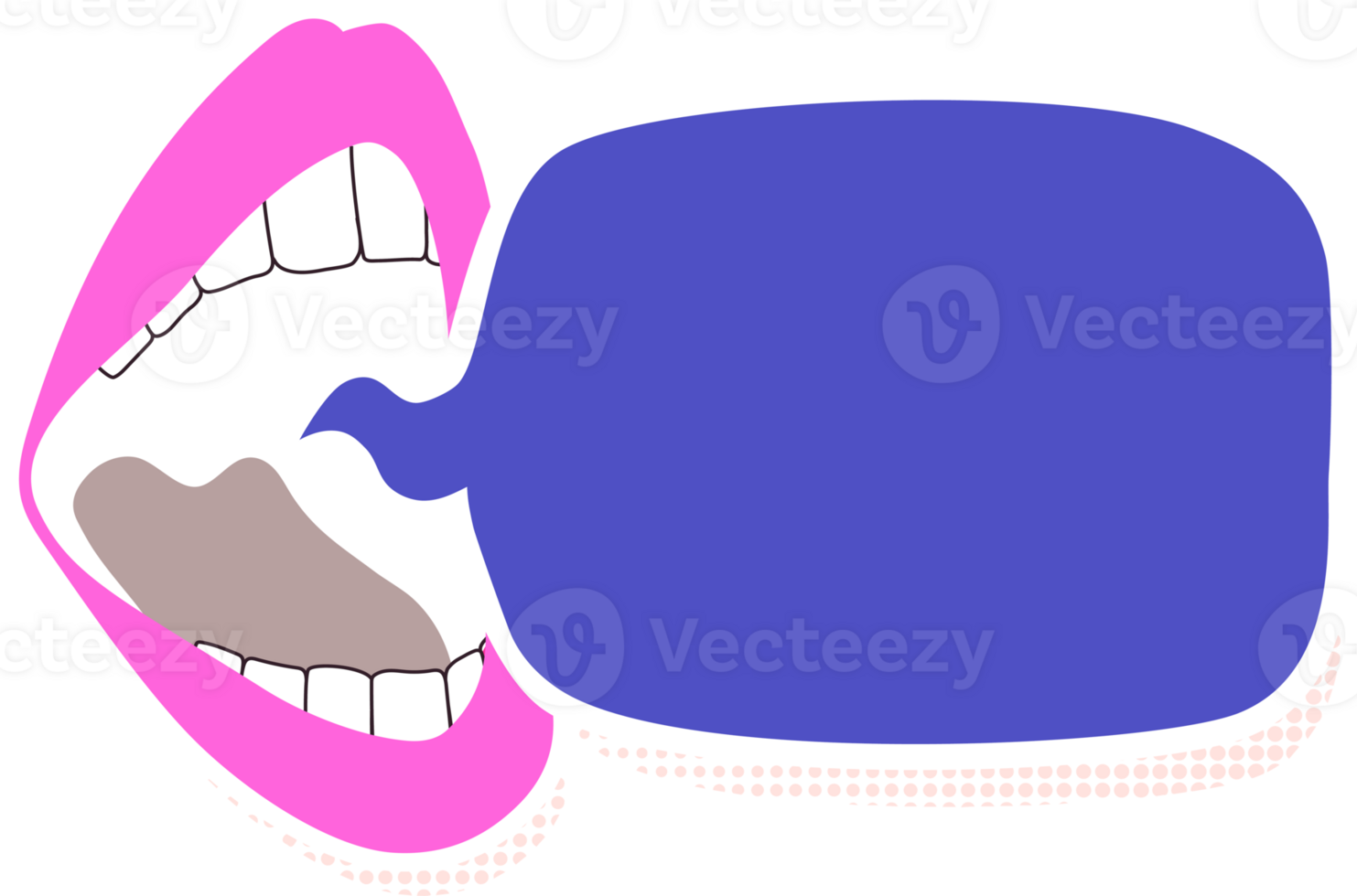 Mouth speak speech bubble copy space png