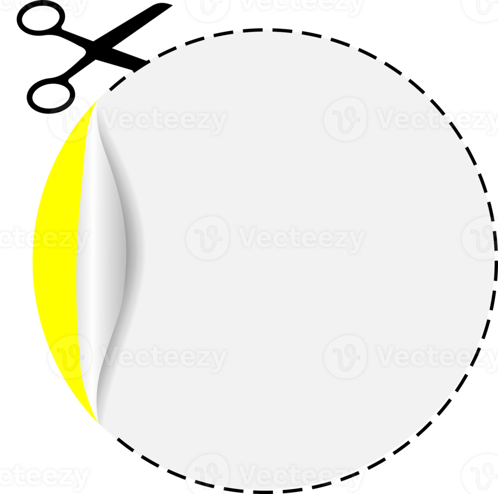 Cut Here Symbol with Scissors png