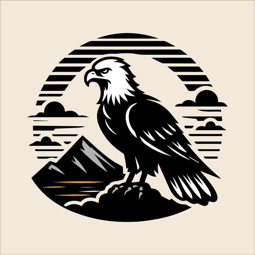 eagle flying, sketch graphics monochrome illustration , Engraving vector