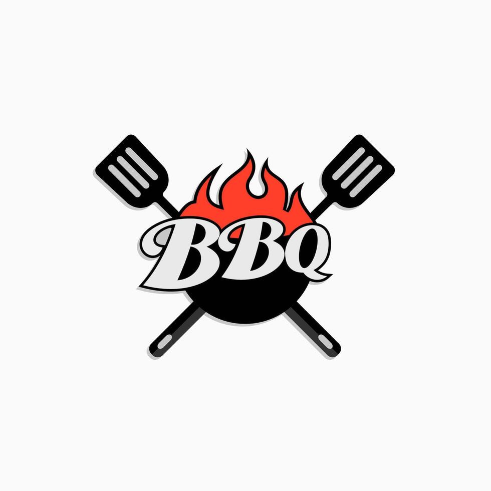 Barbecue, Restaurant logo template. vector