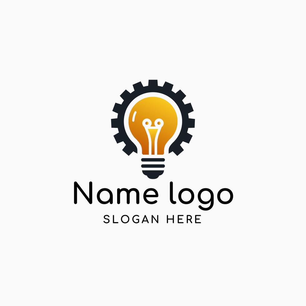 Light bulb, Innovation logo template. vector