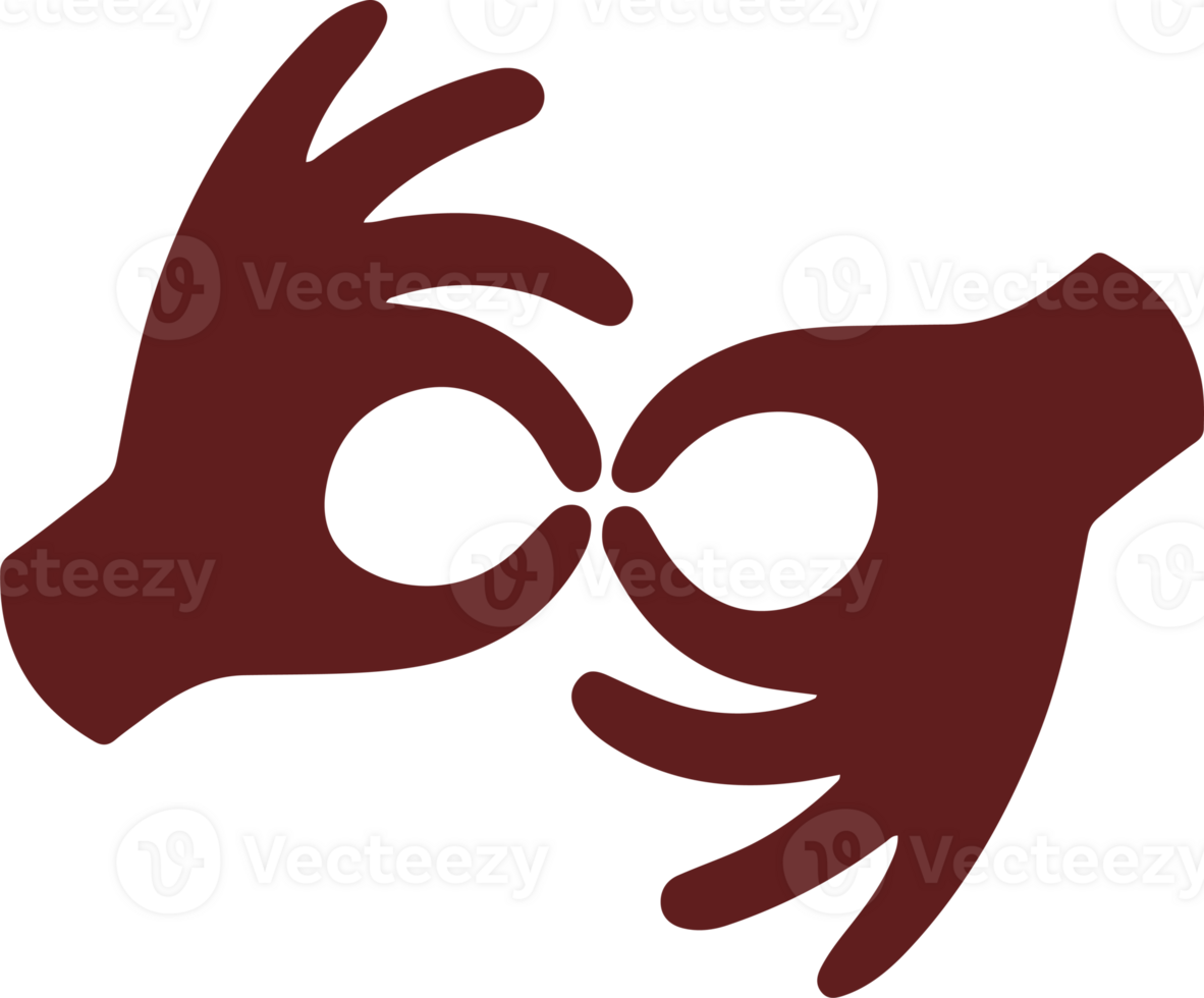 Two hands are crossed in a way that they look like they are holding a heart, sign language using hands png