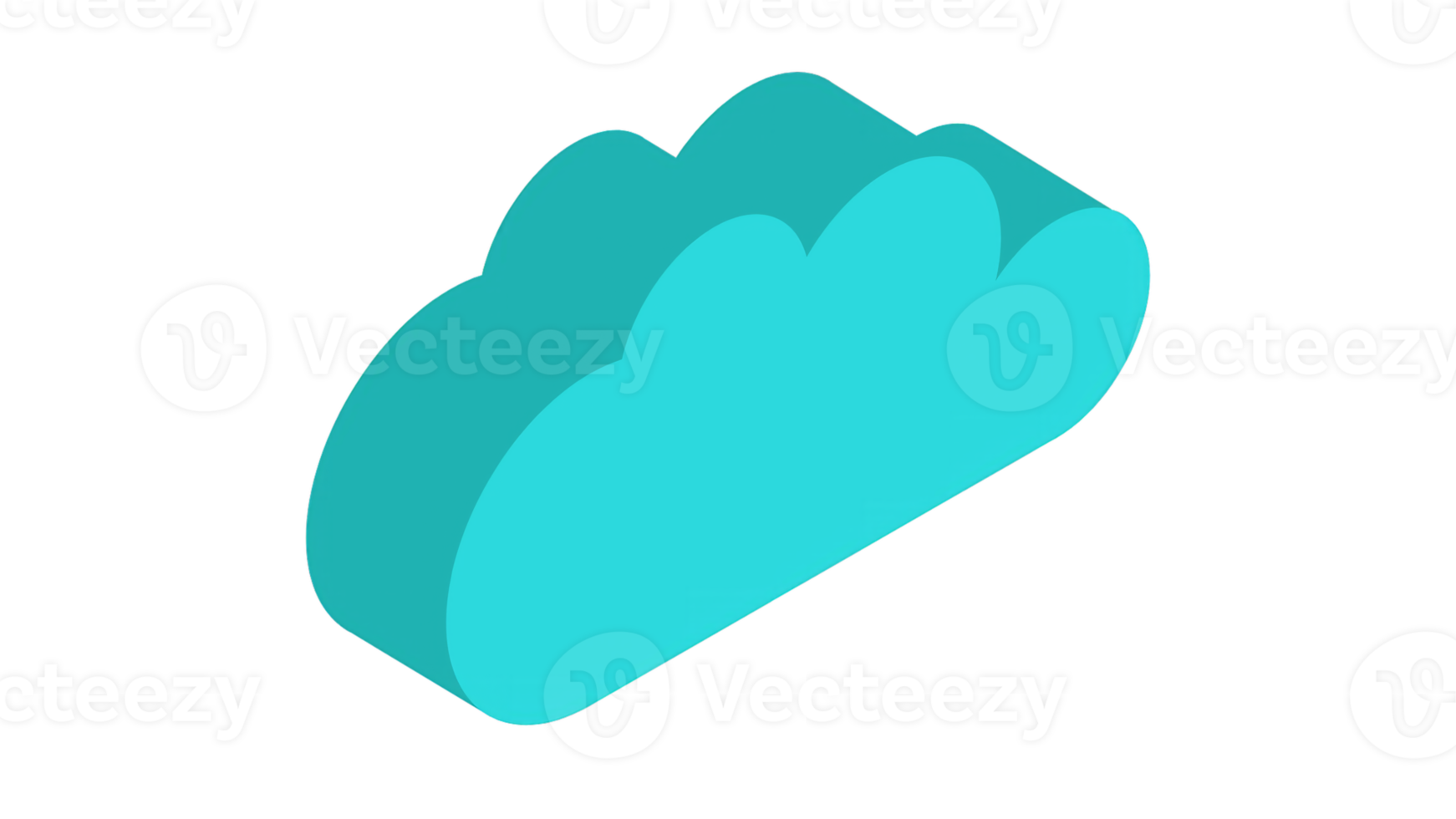 A blue cloud with a transparent background png