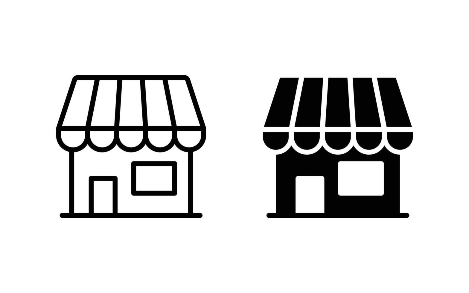 Store icon set illustration for web, ui, and mobile apps vector