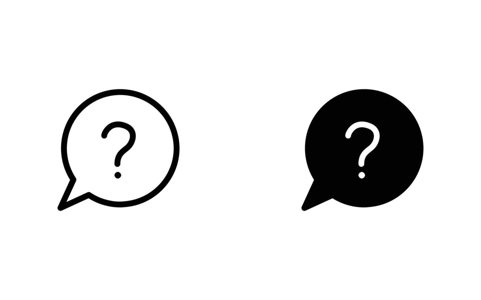 Question icon set for web, ui, and mobile apps vector