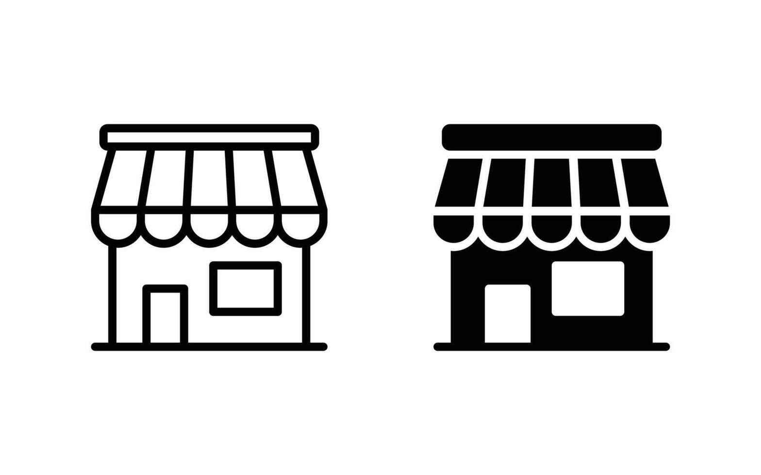 Store icon set illustration for web, ui, and mobile apps vector