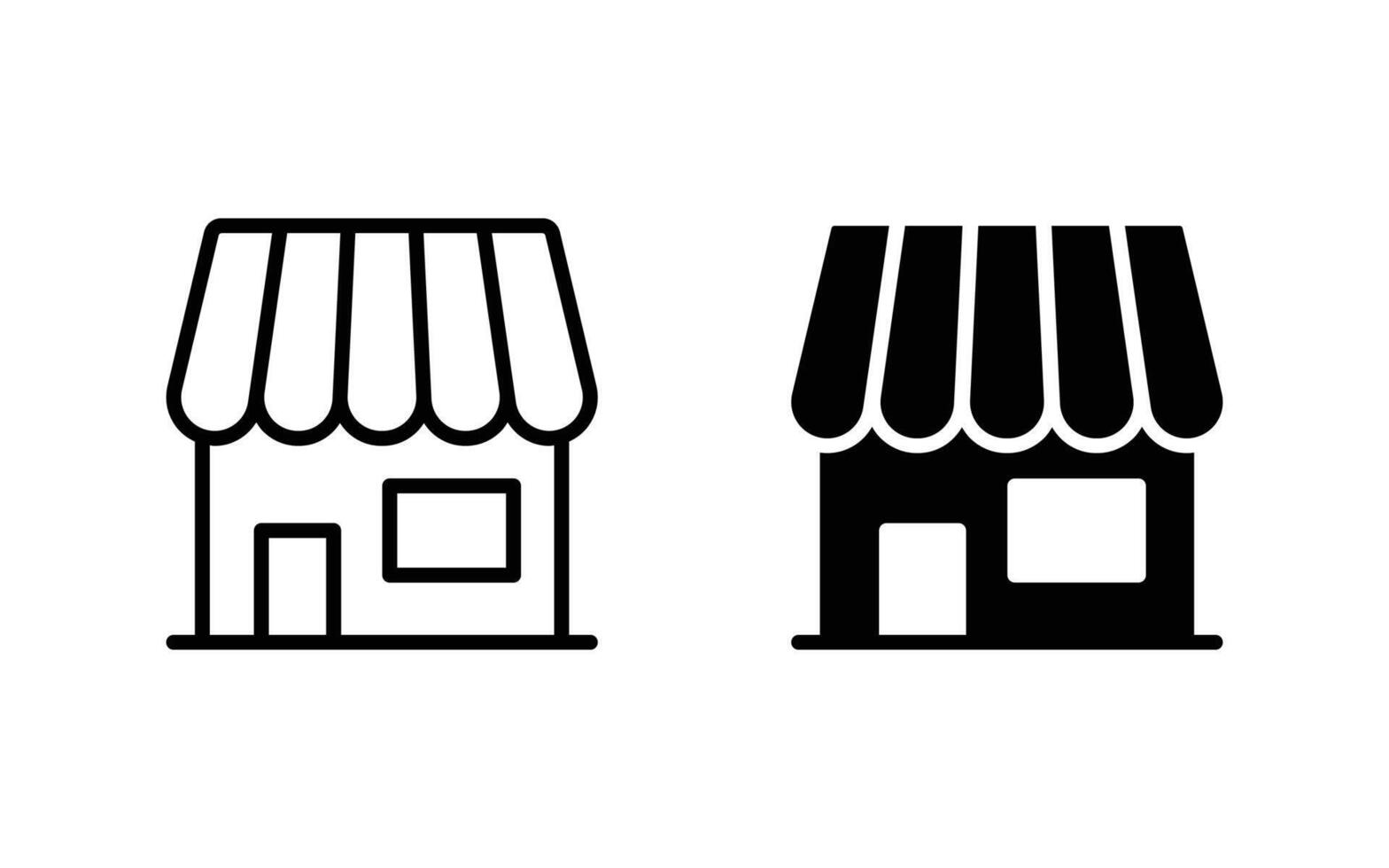 Store icon set illustration for web, ui, and mobile apps vector