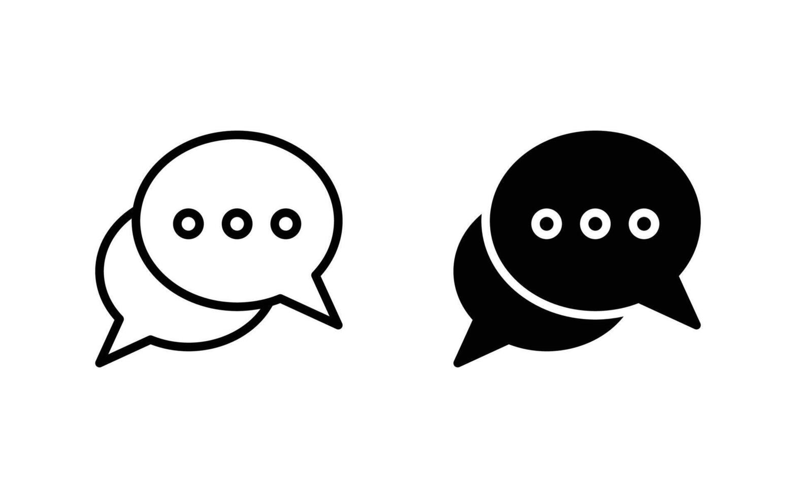Chat icon, bubble speech icon for web, ui, and mobile apps vector