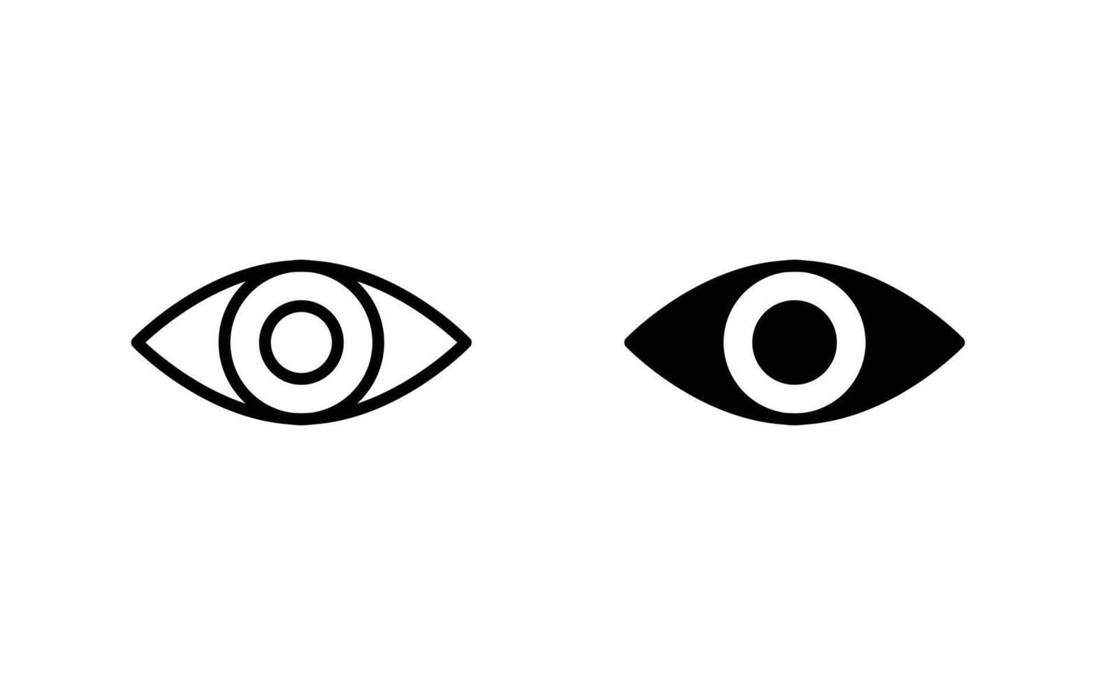 Eye icon set for web and mobile apps vector
