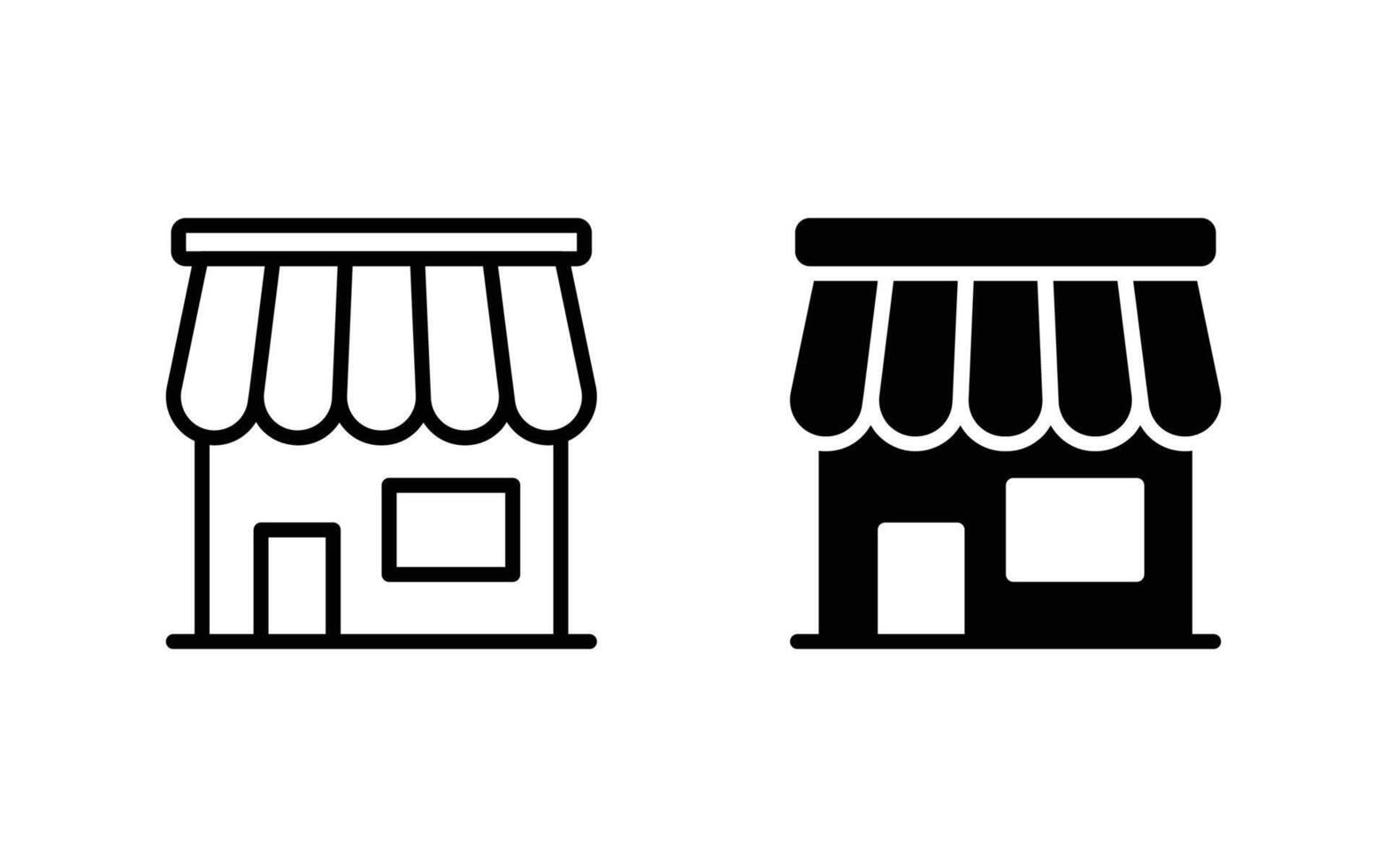 Store icon set illustration for web, ui, and mobile apps vector
