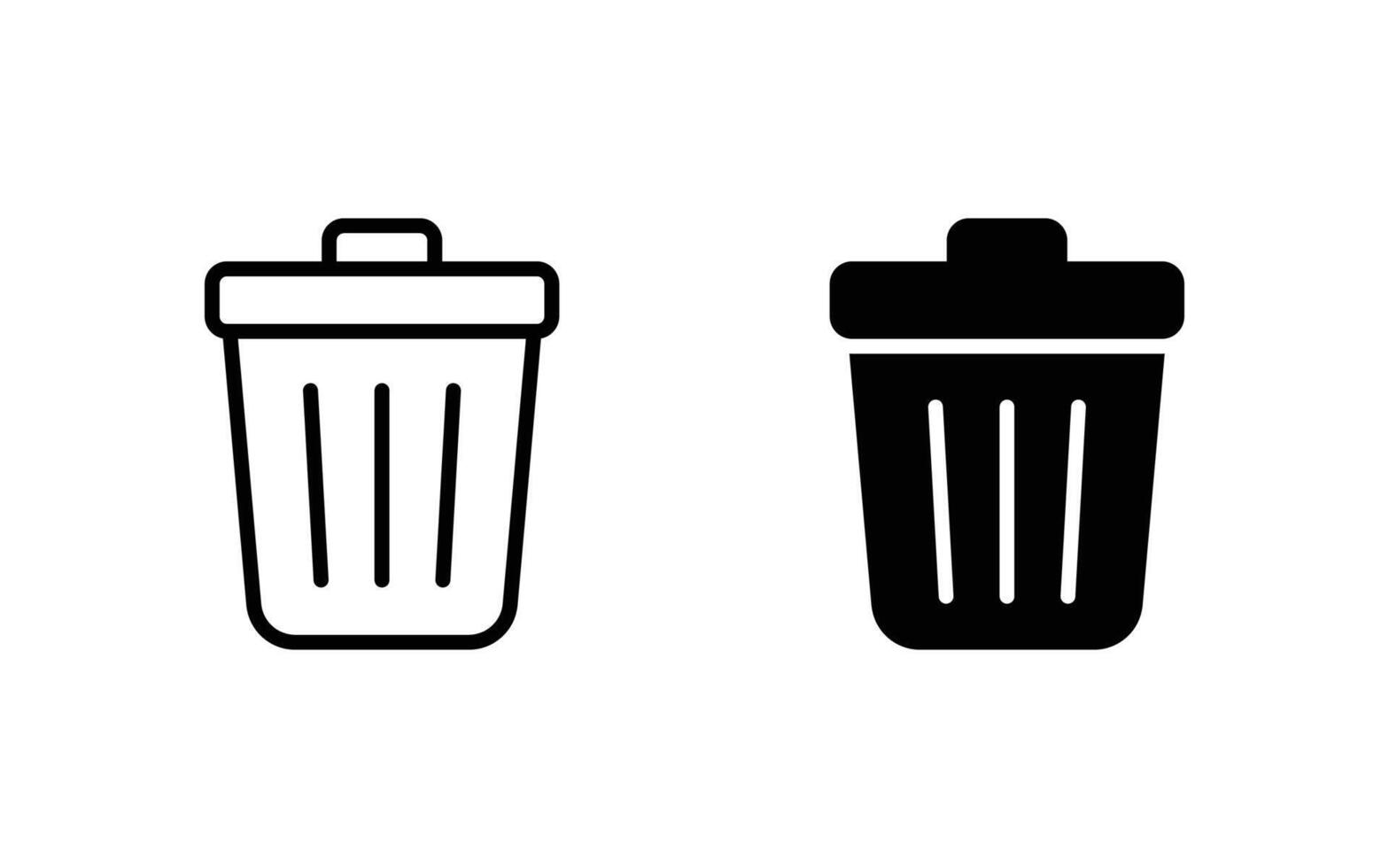 trash can icon set, Trash bin icon, Delete icon illustration vector
