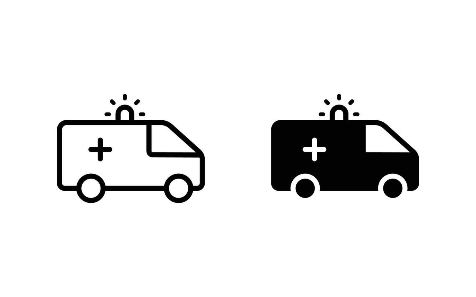 Ambulance icon set illustration vector