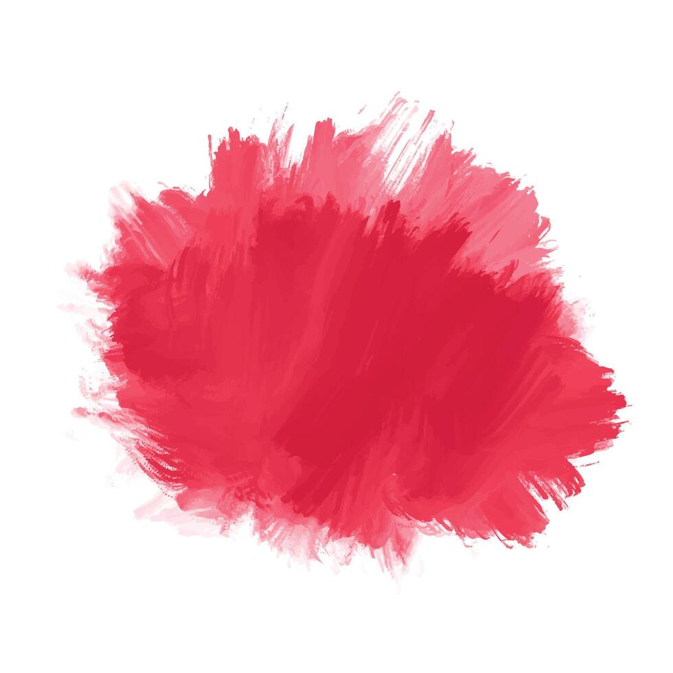 Modern pink watercolor brush stroke on white background vector