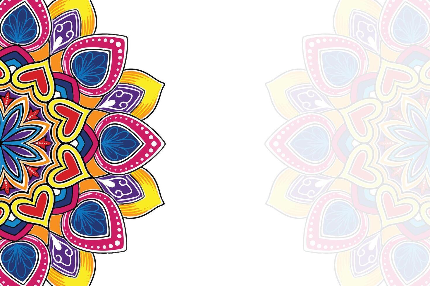 Modern colorful mandala design on white background vector
