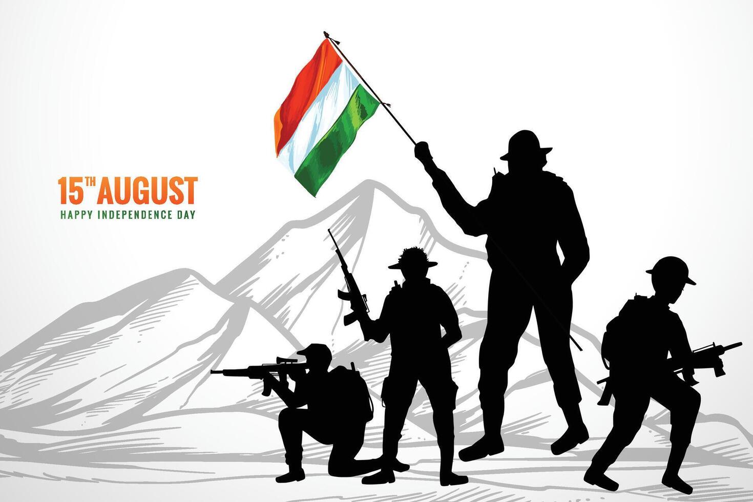 15th august independence day for india celebration background vector