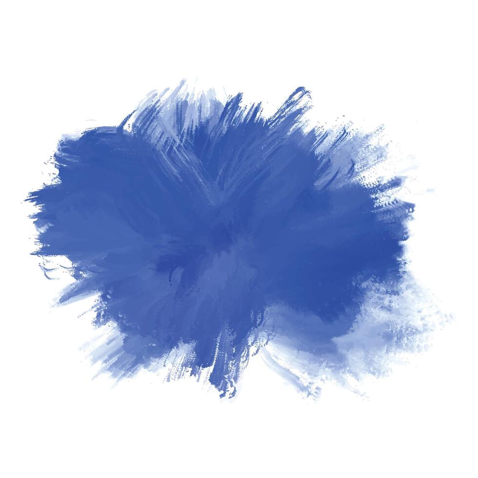 Abstract dark blue watercolor brush stroke on white background vector