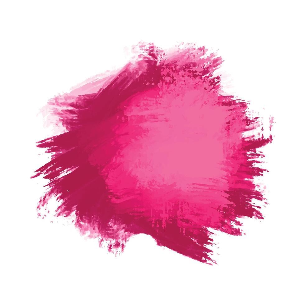 Abstract pink watercolor brush stroke on white background vector