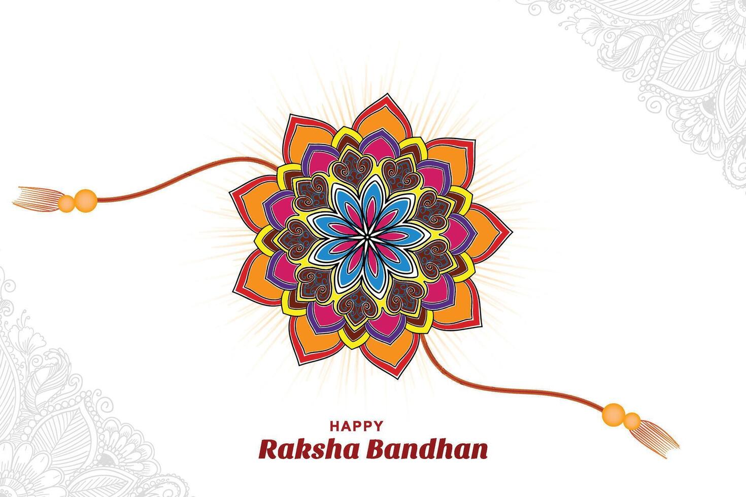 Modern colorful rakhi festival card happy raksha bandhan card design vector