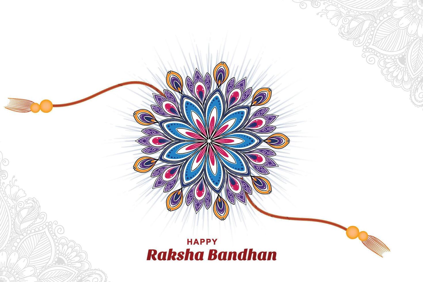 Happy raksha bandhan hindu festival greeting card background vector
