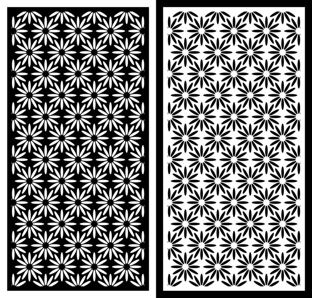 laser cutting motifs for partitions, fences and facades vector