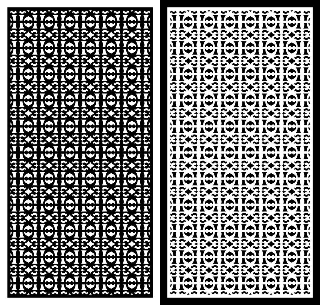 laser cutting motifs for partitions, fences and facades vector