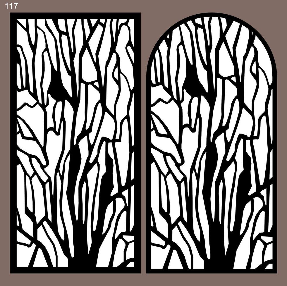 laser cutting motifs for partitions, fences and facades vector