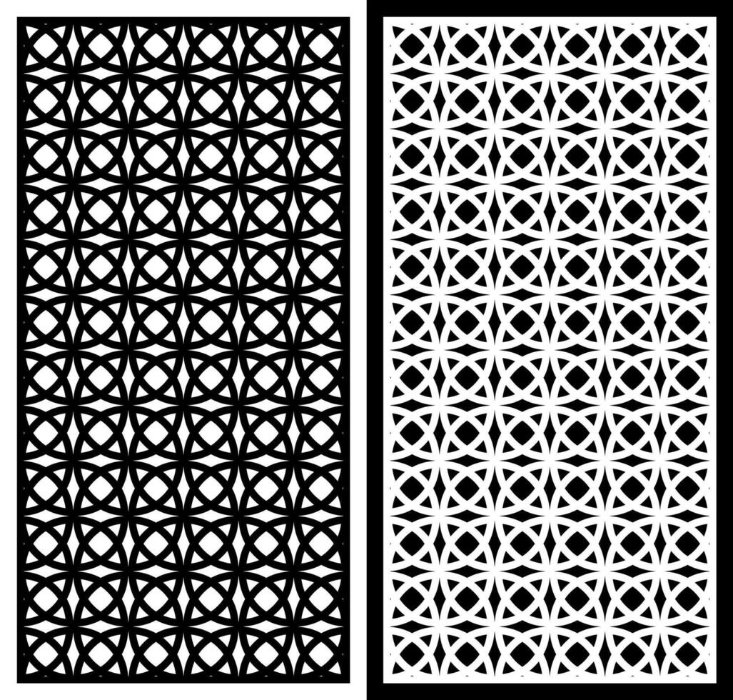 laser cutting motifs for partitions, fences and facades vector
