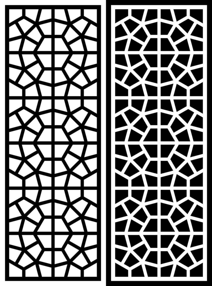 laser cutting motifs for partitions, fences and facades vector
