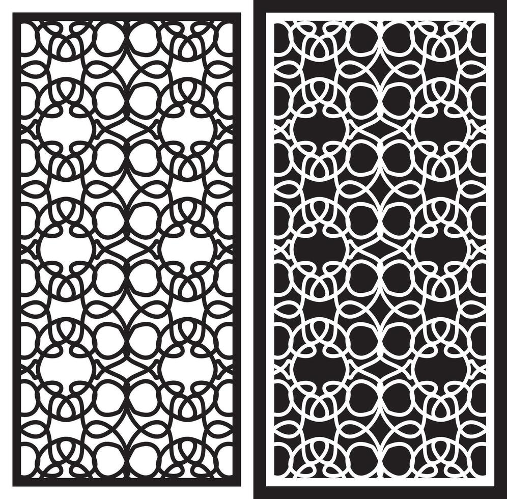 laser cutting motifs for partitions, fences and facades vector