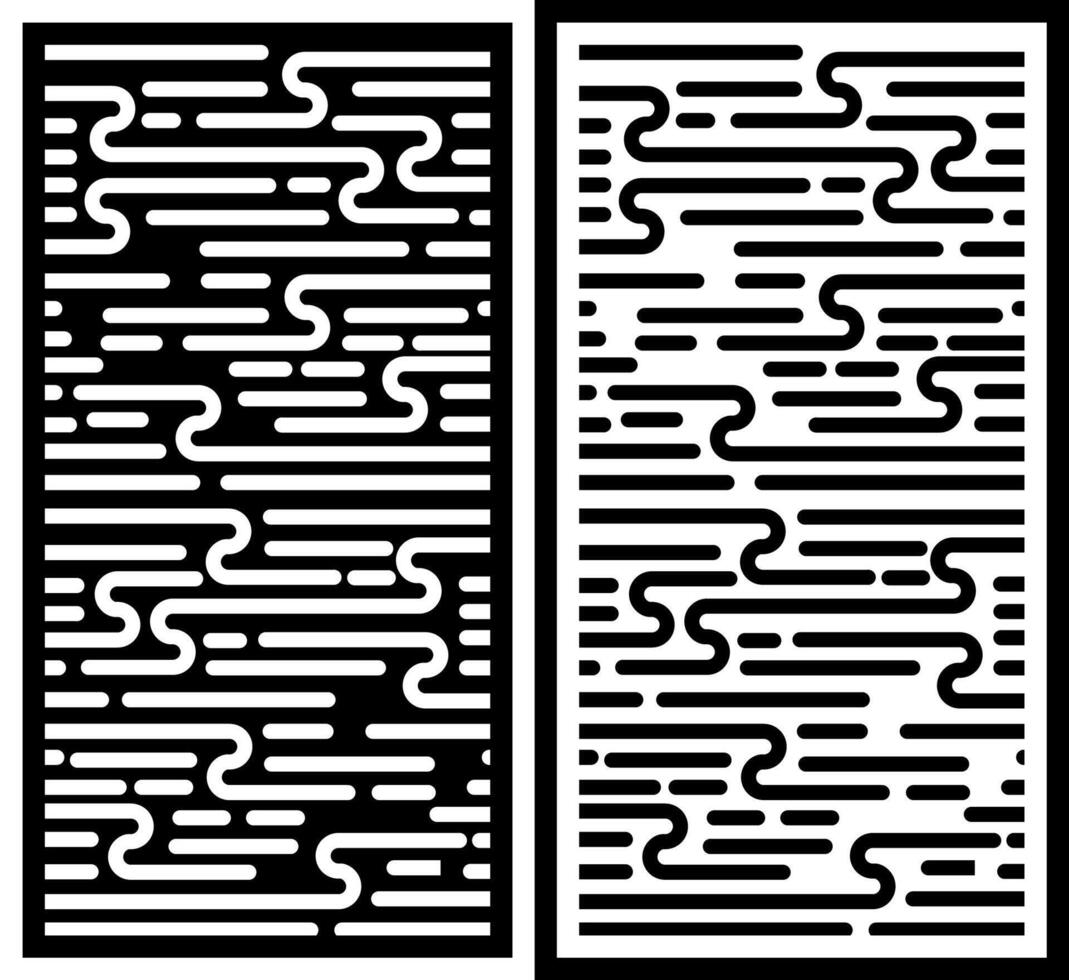 laser cutting motifs for partitions, fences and facades vector