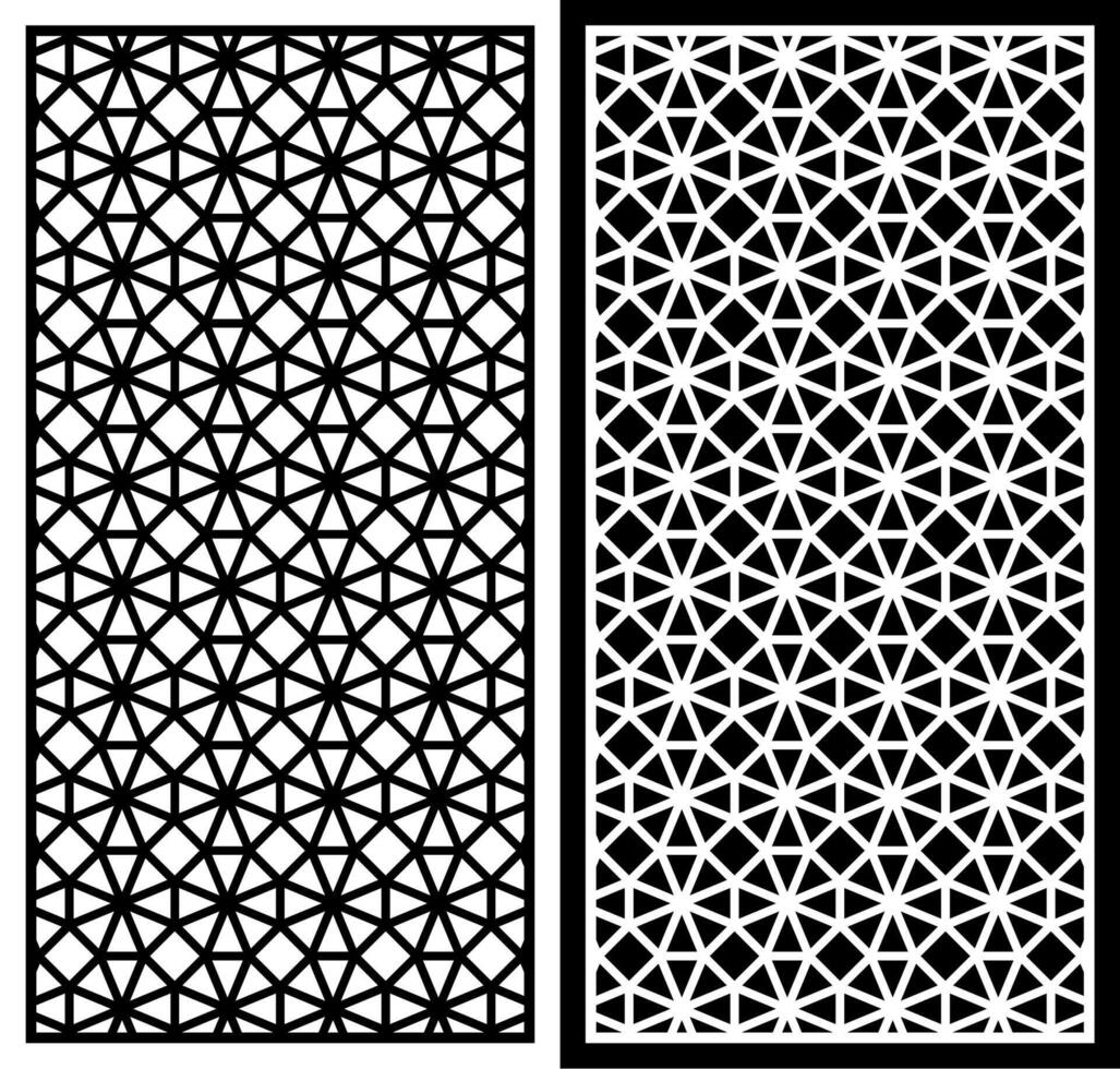laser cutting motifs for partitions, fences and facades vector