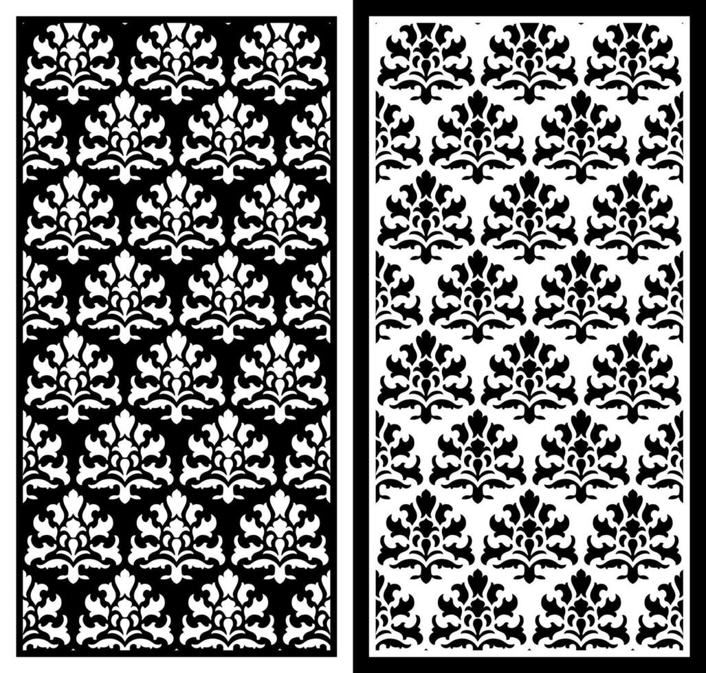 laser cutting motifs for partitions, fences and facades vector