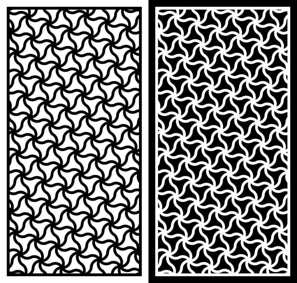 laser cutting motifs for partitions, fences and facades vector